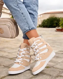 Hot Damskie sportowe botki na koturnie Pamstinsa Botki Bez Ocieplenia|Botki Na Koturnie