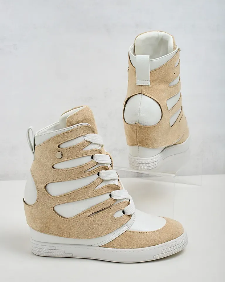 Hot Damskie sportowe botki na koturnie Pamstinsa Botki Bez Ocieplenia|Botki Na Koturnie