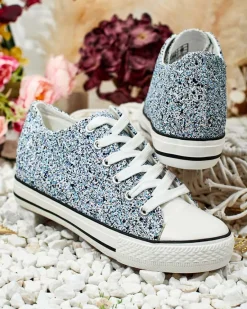 Outlet Damskie trampki na krytym koturnie Finia Trampki