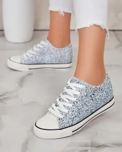 Outlet Damskie trampki na krytym koturnie Finia Trampki