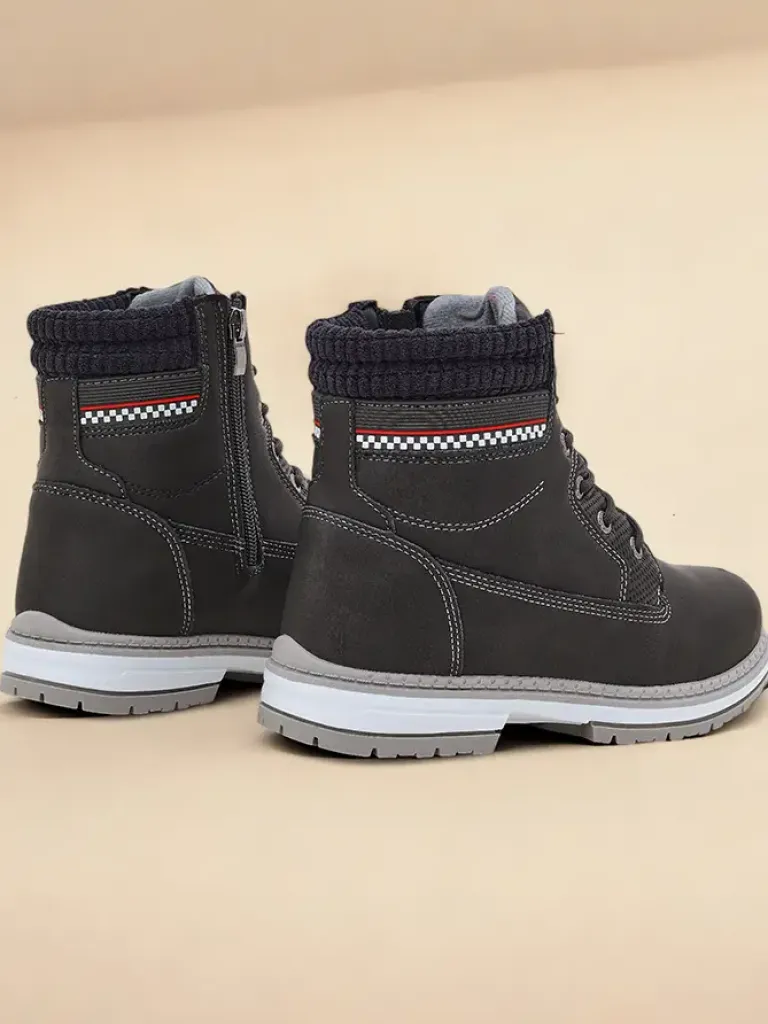 Outlet Damskie trapery Miszuz Trapery|Botki Sznurowane