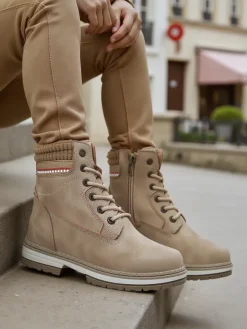 Sale Damskie trapery Miszuz Trapery|Botki Sznurowane