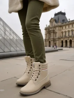 Online Damskie trapery Miszuz Trapery|Botki Sznurowane