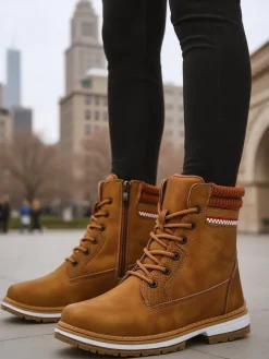 Best Damskie trapery Miszuz Trapery|Botki Sznurowane