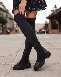 Online Damskie wsuwane kozaki Bizonu Kozaki Na Płaskim Obcasie|Kozaki Bez Ocieplenia