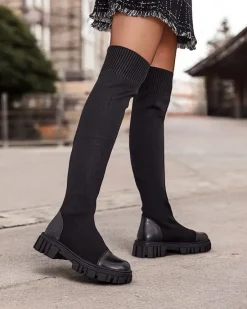 Online Damskie wsuwane kozaki Bizonu Kozaki Na Płaskim Obcasie|Kozaki Bez Ocieplenia