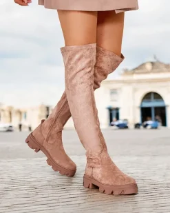 Online Damskie wsuwane kozaki za kolano Vianas Kozaki Na Płaskim Obcasie|Kozaki Bez Ocieplenia