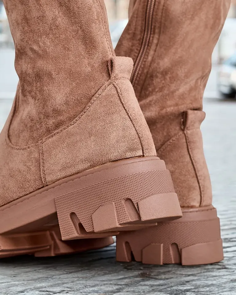 Online Damskie wsuwane kozaki za kolano Vianas Kozaki Na Płaskim Obcasie|Kozaki Bez Ocieplenia