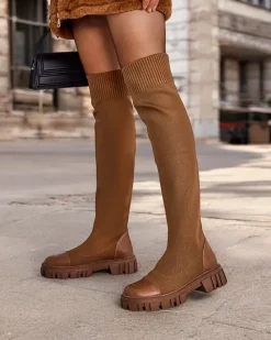 Hot Damskie wsuwane kozaki Bizonu Kozaki Na Płaskim Obcasie|Kozaki Bez Ocieplenia