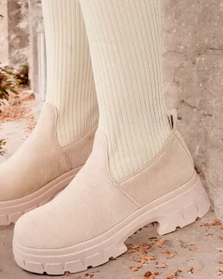 Best Damskie wsuwane kozaki do kolana Umigg Kozaki Na Płaskim Obcasie|Kozaki Bez Ocieplenia