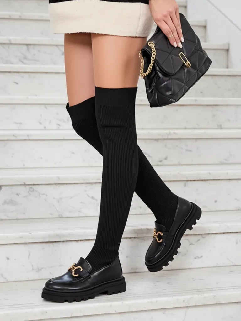 Online Damskie wsuwane kozaki za kolano Rufies Kozaki Na Płaskim Obcasie|Kozaki Bez Ocieplenia