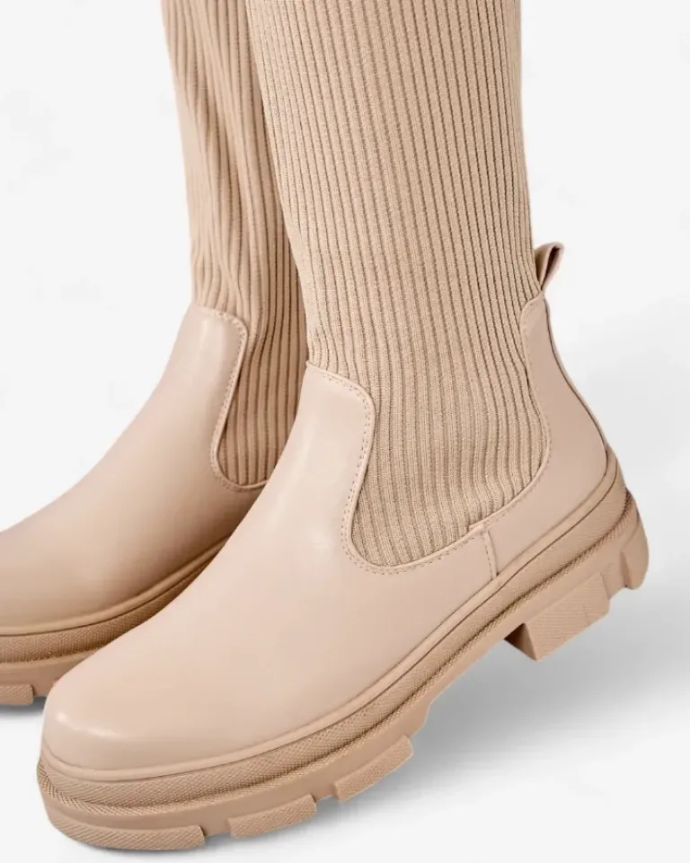 Clearance Damskie wsuwane kozaki za kolano Sonelli Kozaki Na Płaskim Obcasie|Kozaki Bez Ocieplenia