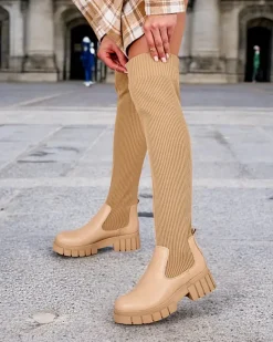 Online Damskie wsuwane kozaki Zorumi Kozaki Na Płaskim Obcasie|Kozaki Za Kolano