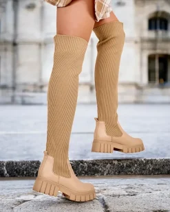 Online Damskie wsuwane kozaki Zorumi Kozaki Na Płaskim Obcasie|Kozaki Za Kolano