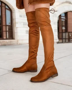 Clearance Damskie wsuwane kozaki za kolano Lianas Kozaki Na Płaskim Obcasie|Kozaki Bez Ocieplenia