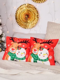 Sale Dekoracyjna świąteczna poszewka na poduszkę Poduszki I Poszewki