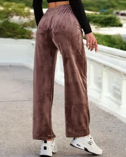 Sale Dresy damskie a'la welurowe Spodnie Dresowe