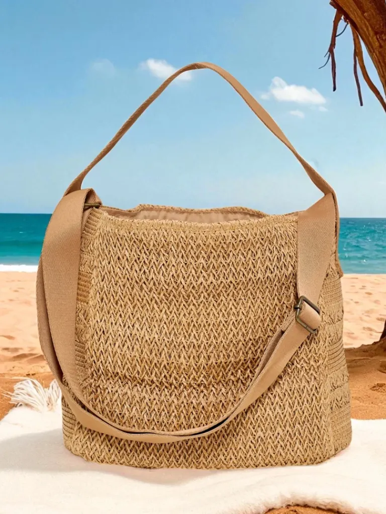 Hot Duża słomiana torebka damska Nysa Ariadne Damskie Wiklinowe I Słomiane