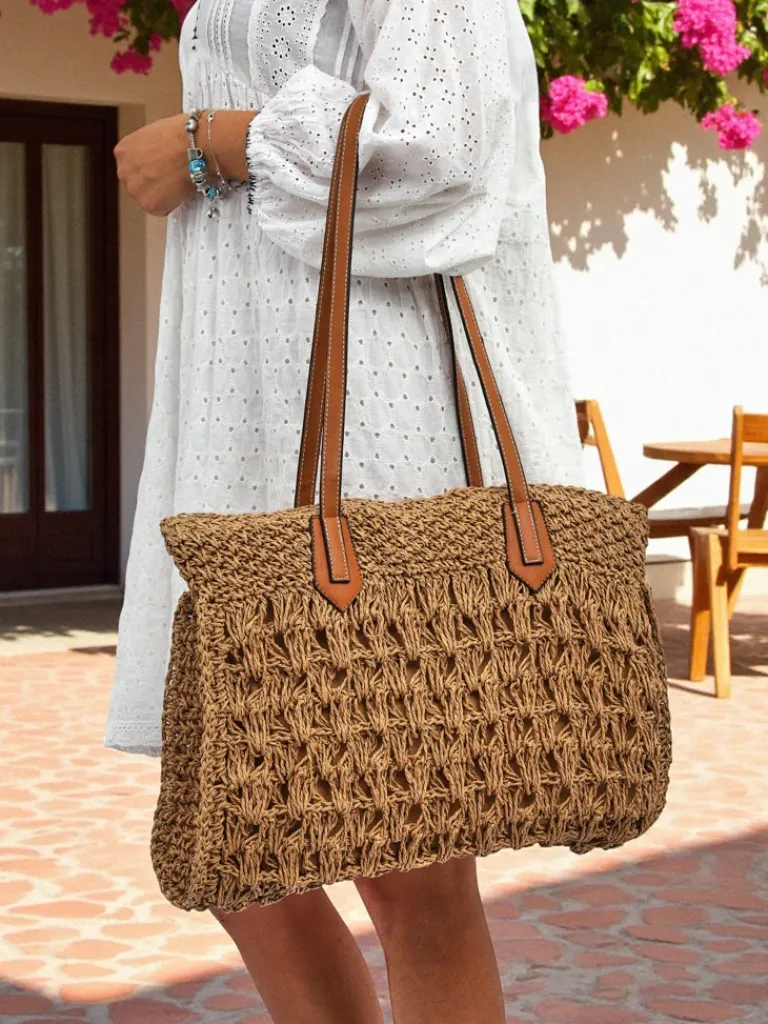 Online Duża słomiana torebka damska Coco Breeze Damskie Wiklinowe I Słomiane