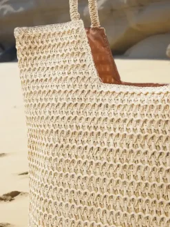 Best Duża słomiana torebka damska letnia Damskie Wiklinowe I Słomiane