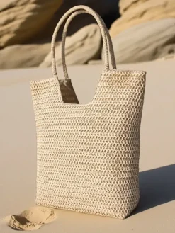 Best Duża słomiana torebka damska letnia Damskie Wiklinowe I Słomiane