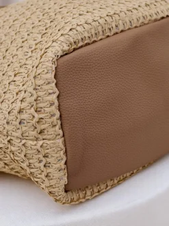 Clearance Duża słomiana torebka damska Casa Sol Damskie Wiklinowe I Słomiane