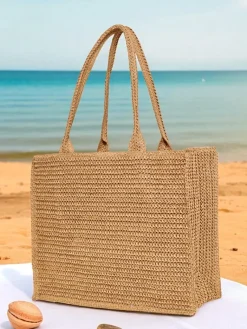 New Duża słomiana torebka damska Ariadne Raffia Damskie Wiklinowe I Słomiane