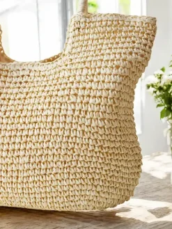 Hot Duża słomiana torebka damska Damskie Wiklinowe I Słomiane