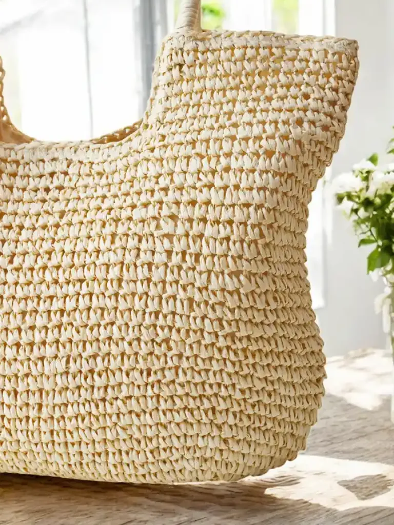 Hot Duża słomiana torebka damska Damskie Wiklinowe I Słomiane