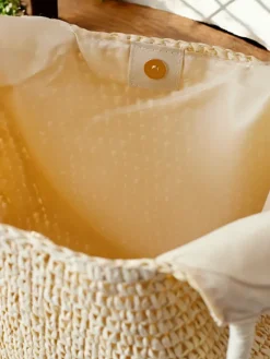 Hot Duża słomiana torebka damska Damskie Wiklinowe I Słomiane