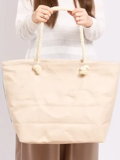 Sale Duża torba materiałowa z printem Damskie Materiałowe|Torby Plażowe