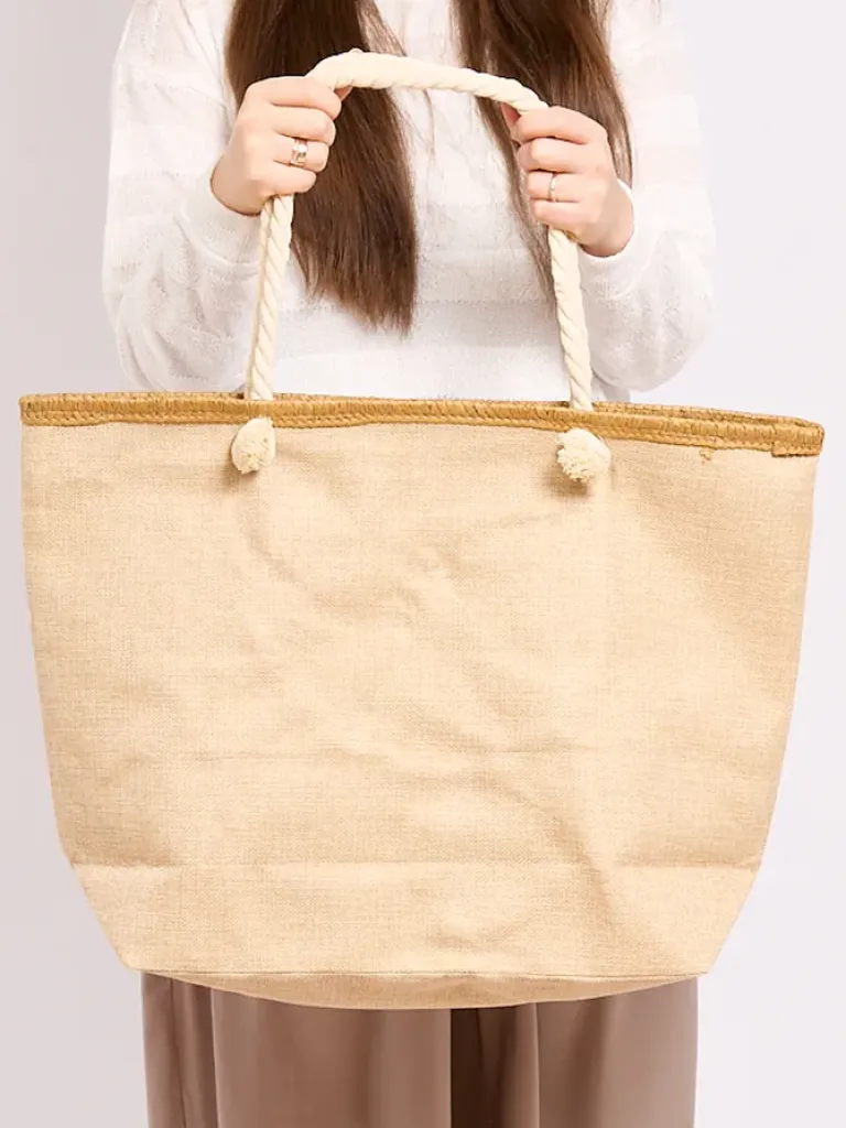 Online Duża torba materiałowa z printem Damskie Materiałowe|Torby Plażowe