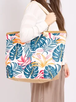 Online Duża torba materiałowa z printem Damskie Materiałowe|Torby Plażowe