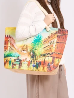 Best Duża torba materiałowa z printem Damskie Materiałowe|Torby Plażowe