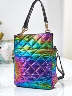 Duża torebka damska HoloQuilt Shopper Damskie Torebki Shoppers