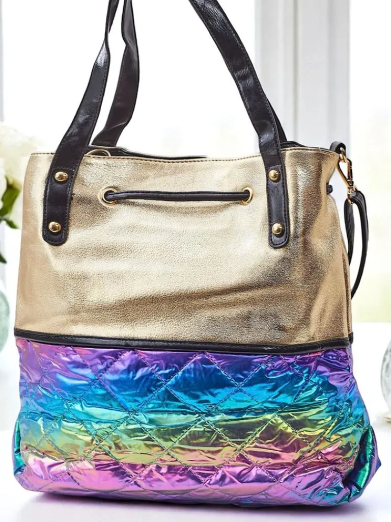 Clearance Duża torebka damska Golden Luxe Shopper Damskie Torebki Shoppers