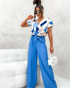 Best Długi kombinezon damski z printem Kombinezony