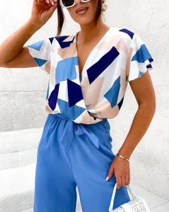 Best Długi kombinezon damski z printem Kombinezony