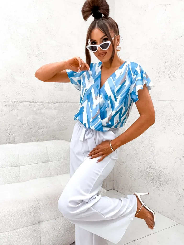 Discount Długi kombinezon damski z printem Kombinezony