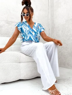 Discount Długi kombinezon damski z printem Kombinezony