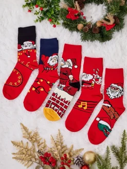 Best Długie męskie świąteczne skarpety 5/pak Skarpetki|Skarpetki