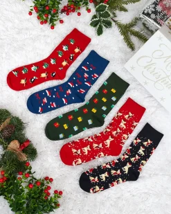 New Długie męskie świąteczne skarpety 5/pak Skarpetki