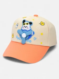 Dziecięca czapka z daszkiem i naszywką z latającym misiem Oliver Sky Czapki