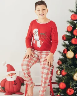 Sale Dziecięca czerwona piżama świąteczna Piżamy