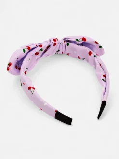 Sale Dziecięca opaska do włosów z kokardką z printem w wisienki Damskie Akcesoria Do Włosów