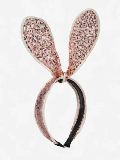 Discount Dziecięca opaska do włosów z uszkami królika i cekinami Damskie Akcesoria Do Włosów