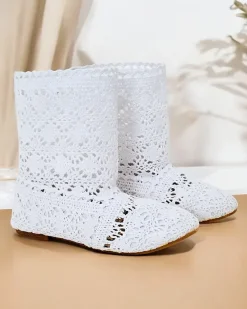 Sale Dziecięce ażurowe botki Ollor Dziewczęce