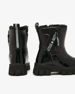 Outlet Dziecięce buty a'la śniegowce w kolorze czarnym Sorroda Dziewczęce