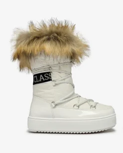 Dziecięce wsuwane buty a'la śniegowce z futerkiem w kolorze m Asika Dziewczęce