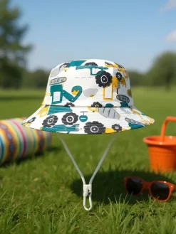 Hot Dziecięcy Kapelusz typu Bucket "Wesołe Naszywki" Czapki